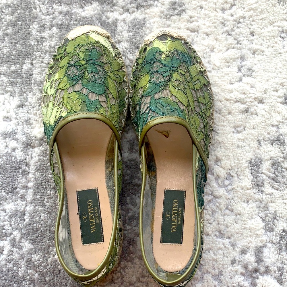 Green Valentino Gravani Slip Ons